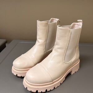 Chic Cream Ankle Boots